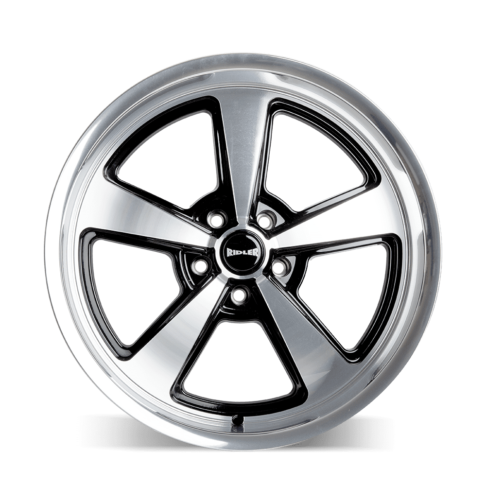 RIDLER 652 GLOSS BLACK MILLED WITH DIAMOND CUT FACE AND LIP 9.5-18