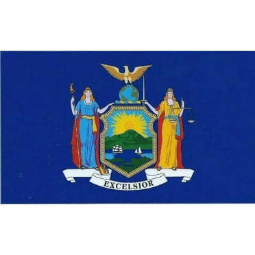 5in x 3in New York State Flag Bumper Sticker Vinyl Decal Window Stickers Car Decals