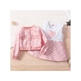 thumbnail image 2 of Gureui Toddler Baby Girls Dress Set Long Sleeve Buttons Jacket Coat Sleeveless A-Line Midi Dress, 2 of 7