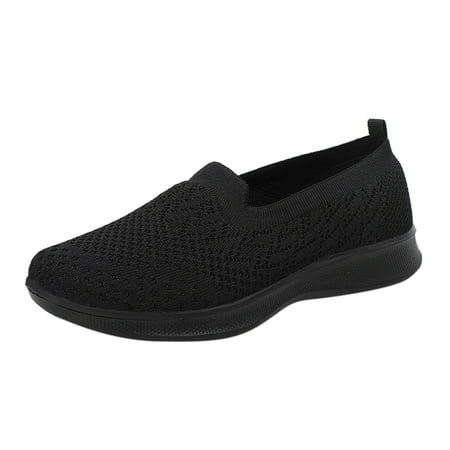 

eczipvz Womens Black Sneakers Sock Walking Shoes Comfortable Mesh Lightweight Comfortable Walking Shoes Women (Black 8)