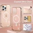 thumbnail image 3 of New Magnetic for iPhone 14 Pro Max Case, for Women Girls, [Compatible with MagSafe] Clear Glitter Cover Slim Transparent Shockproof Bling Transparent Phone Case for iPhone 14 Pro Max,5 Color, 3 of 7