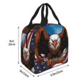 thumbnail image 2 of Bingfone Cartoon Bald Eagle USA Print Lunch Bag Insulated Lunch Box, Small Leakproof Cooler Food Lunch Containers Reusable High Capacity Lunch Tote Bags for Work, Travel, Outdoor, 2 of 5