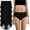 5 Black, variant on Hbhpov Women's Period Underwear Cotton Leakproof Briefs with Pocket - Mid Waist, 5 Pack, Size S-XXL
