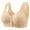Beige, variant on ,Women's Flower Front Closure Bras for Large Anti Sagging Lift Bra Full Coverage Wireless Bralettes Grey 44