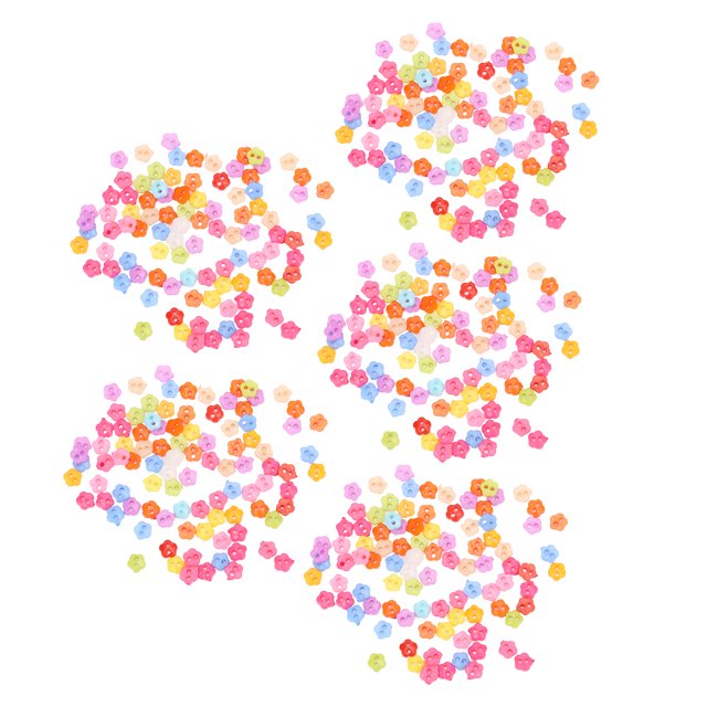 Mix Buttons For Scrapbooking, 500 Pcs Mix Buttons Tiny For Makeup Brush Storage Box Filling Bowknot,Peach Heart,Snowflake,Five-Petaled Flowers