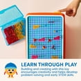 thumbnail image 4 of Battat Glow n’ Go Marble Drop Light up Pegboard & Marble Run 200 Pieces Set for Kids 4 Years +, 4 of 11