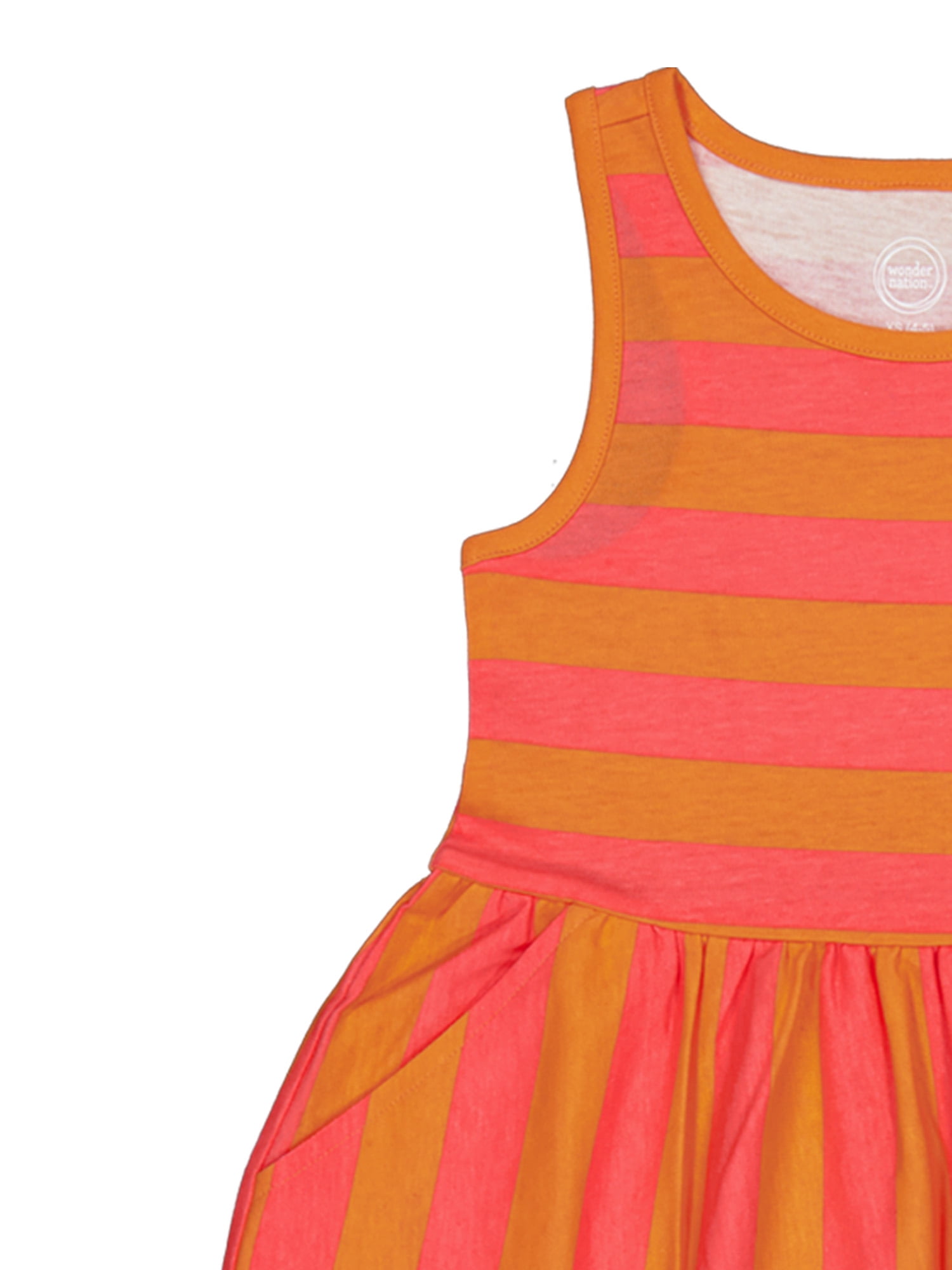 Wonder Nation Girls Tank Play Dress 2pk, Sizes 4-18 & Plus