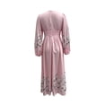 thumbnail image 5 of Vynhevius Womens Floral Print Dress Long Sleeve V Neck High Waist Flowy Maxi, 5 of 5