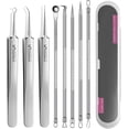 thumbnail image 1 of Fecong Tweezers, Fecong Stainless Steel Blackhead Removal Kit 3 Tweezers, Stainless Steel Acne Removal Kit, Blackhead Remover Tools, Precision Stainless Steel Blackhead Remover Kit, 1 of 8