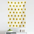 thumbnail image 1 of Yellow Tapestry, Sunflower Pattern on a White Background Vibrant Nature Elements Simple Seasonal Art, Fabric Wall Hanging Decor for Bedroom Living Room Dorm, 5 Sizes, Yellow, by Ambesonne, 1 of 1