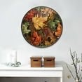 thumbnail image 2 of Yayeee Wall Clock Battery Operated 11.9" Silent Non-Ticking for Living Room, Colorful Autumn Leaves, 2 of 8