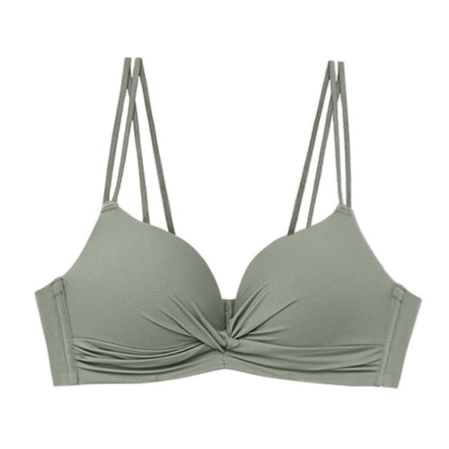 Aayomet Womens Sports Bras Backless Strap Push Up See Through Bra (Green, 38/85)
