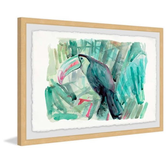 Marmont Hill Mh-Jultbi-03-Nfpfl-18 12" X 18" "Tropical Toucan" Framed Giclee Painting On