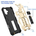 thumbnail image 2 of Case for iPhone 16 Heavy Duty Cover with Kickstand Magnetic Car Mount, Dual-Layers Rugged PC + Silicone Shockproof Anti-Scratches Protective Case for iPhone 16, Gold, 2 of 6