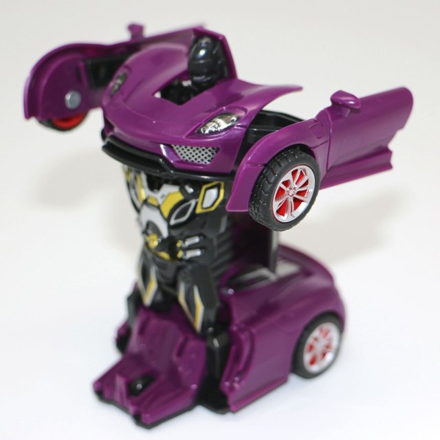Colisión inercia deformación de un solo botón Bujiadi King Kong coche para niños robot puesto de mercado nocturno juguetes