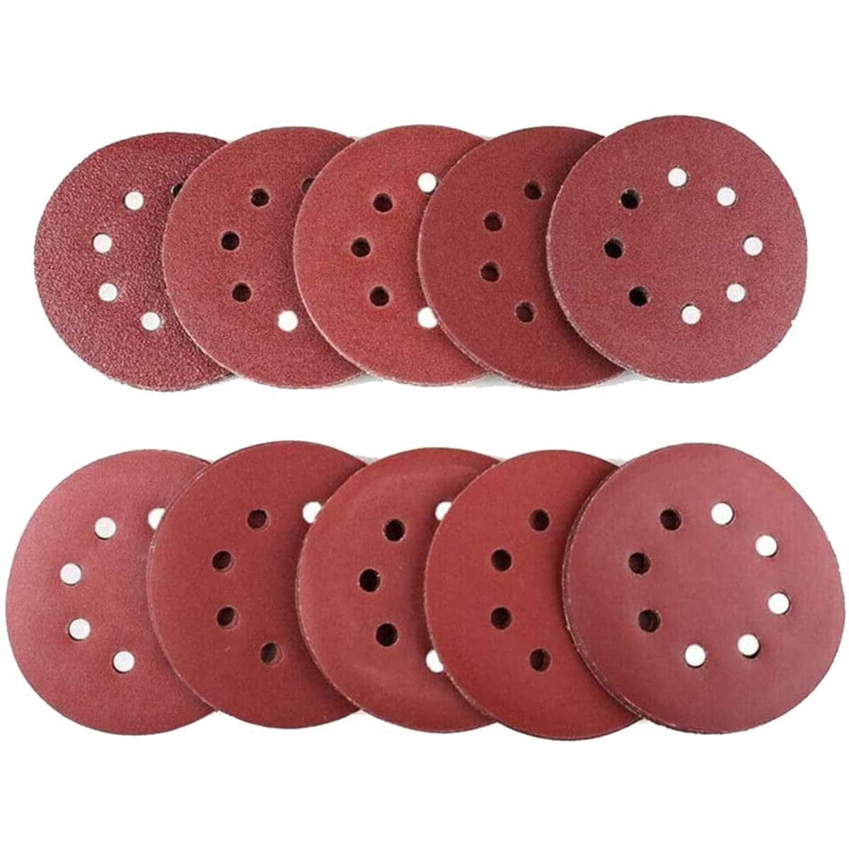 10PCS 125mm Sanding Discs Orbital Sander Discs Hook and Loop Sanding