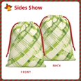 thumbnail image 4 of Super Soft Fabric Gift Bag Contraction Free Bag Mouth Pull Rope Design Red Ribbon Mouth For The Festival Lime Houndstooth Hand-Drawn Sketch_4 Medium, 4 of 8