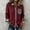 Wine plus size cardigan a1, variant on thefmos Women Plus Size Fall Winter Long Sleeve Knitted Button Down Tops Collared Casual Pullover Sweater Blouses Solid Basic Cardigan for Office Vacation, Wine XL