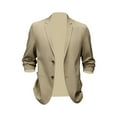 thumbnail image 2 of Suit Jacket Men Breathable 2 Buttons Classy Mens Suit Coats. Mens Sport Coats and s Suit for Wedding Celebrations Gift , Khaki L, 2 of 8
