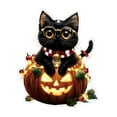 thumbnail image 2 of Acrylic Pumpkin Cat Keychain Halloween-Themed Car Or Backpack Charm Decorative Pendant Style A, 2 of 6