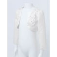 thumbnail image 6 of iiniim Kids Girls Open Front Beaded Wedding Flower Girls Shurg Bolero Cardigan Long Sleeve Princess, 6 of 7