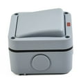 thumbnail image 5 of 1 Gang Waterproof Ip66 Outdoor Garden Weatherproof Single Light Switch Gray, 5 of 9