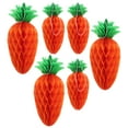 thumbnail image 5 of VORCOOL 6Pcs Easter Honeycomb Carrot Ornaments Hanging Party Decor Assorted Colors, 5 of 8