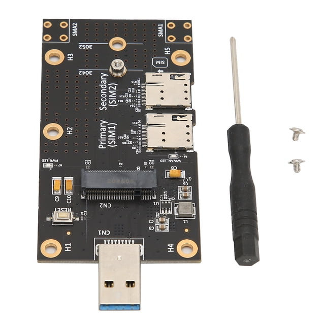 Adaptador M.2 a USB 3.0 NikouMX conector de empuje para módulo de computadora con ranura para tarjeta SIM dual 3G/4G/5G
