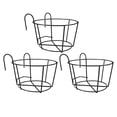 thumbnail image 2 of 3pcs Balcony Plant Pot Holder Hanging Planter Pot Parapet Iron Fence Flower Pot, 2 of 10