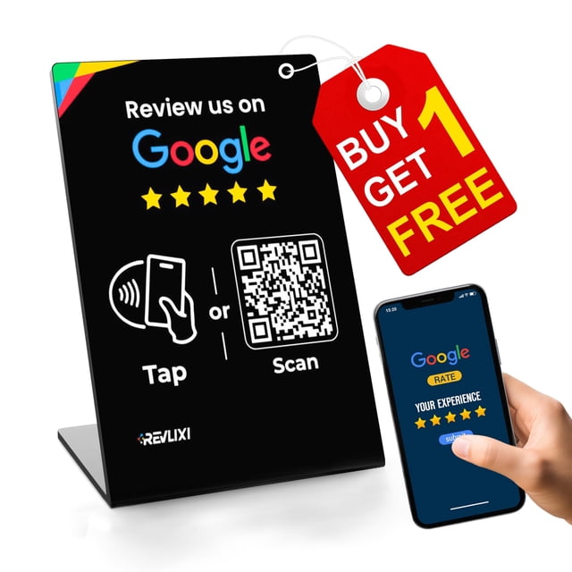 Soporte de reseñas de Google REVLIXI Boost Reviews con NFC y código QR