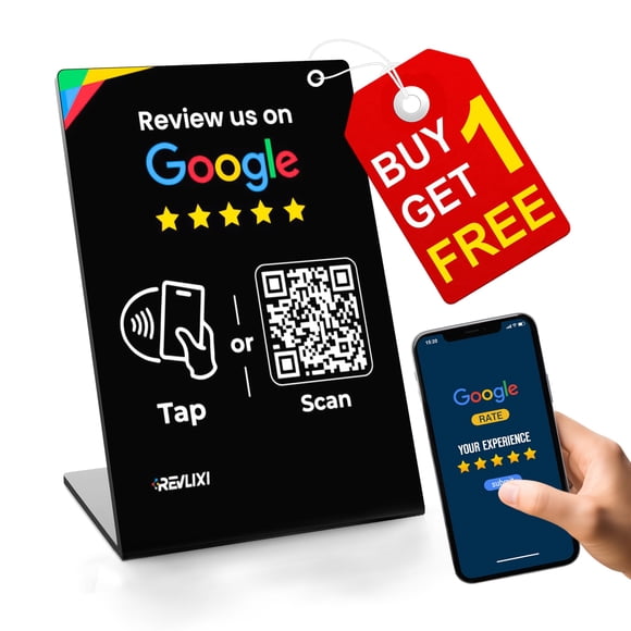 Soporte de reseñas de Google REVLIXI Boost Reviews con NFC y código QR