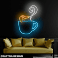 thumbnail image 3 of Craftnamesign Dachshund Coffee Neon Sign, Coffee Wall Art, Coffee Bar Wall Decor, 3 of 5