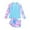 Pink, variant on REDARER Girls Tie Dye Printed Long Sleeve Swimsuit and Shorts Two Piece Swimwear Bathing Suit,Girls Swimsuit,13-14 Years
