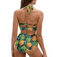 thumbnail image 2 of Suhoaziia Swimsuit Women Tankinis Sets Swimsuit Coverup String Sexy Bathing Suit Size M Halter Ruched Summer Pineapple 2 Pack Bathing Suits for Teens Girls, 2 of 6