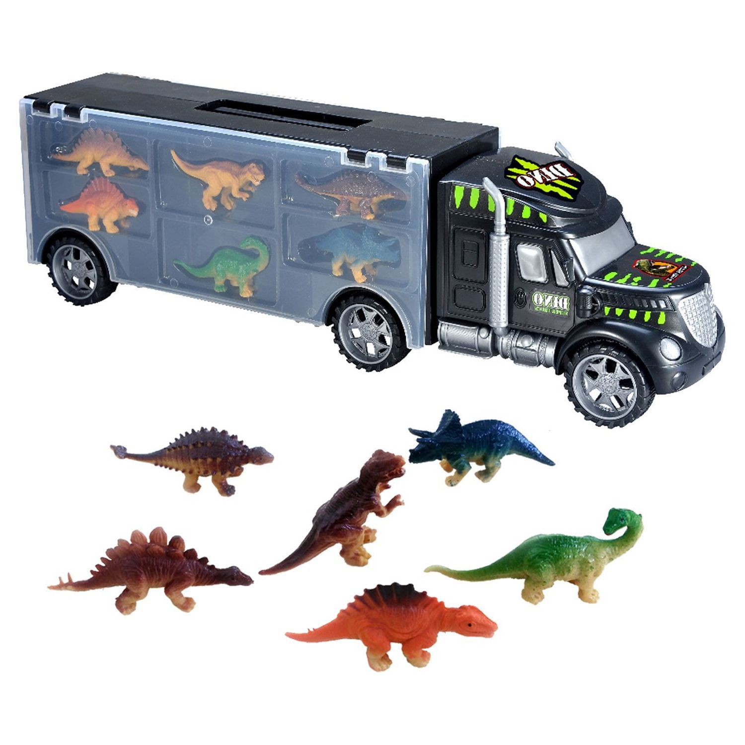 TOYVELT / Dinosaur Toys for Kids 3-5 - Dinosaur Truck Carrier Toy with 15 Dinosaur - image 3 of 5