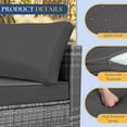 thumbnail image 3 of FHFO 7 Pieces Outdoor Patio Furniture Set, Wicker Sectional Sofa Set Rattan Modular Patio Conversation Sets with Cushions Couch Set & Coffee Table for Outside, Garden, Balcony, Porch, Grey/Gray, 3 of 7
