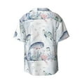 thumbnail image 2 of Sigee Sea Animals Print Men's Shirts Casual Button Down Short Sleeve Summer Beach Shirt Hawaiian Vacation Shirts Tee Shirt-, 2 of 7