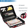 thumbnail image 3 of FORMRS Zipper Binder with Shoulder Strap 2-inch Ring 500 Sheet Capacity File Bag, Pink and Red Flowers, 3 of 5