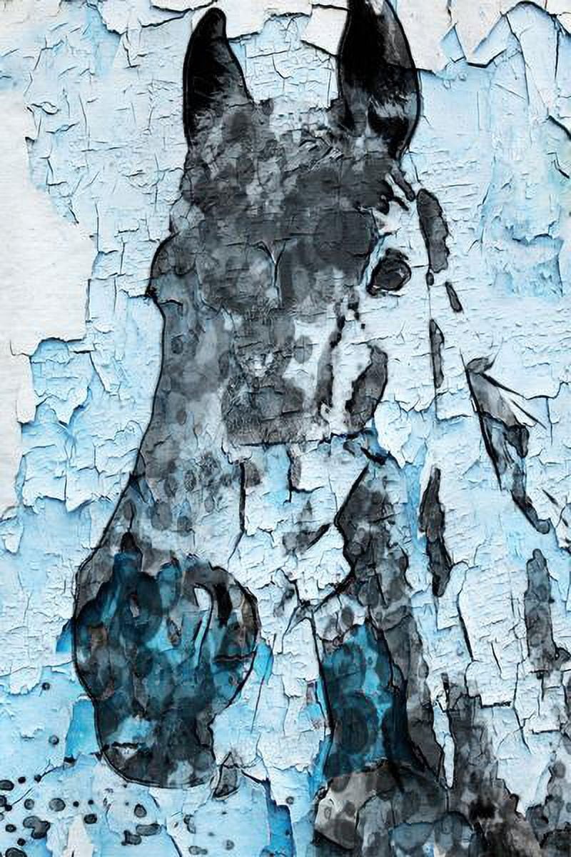 "Night Song Horse" Painting Print on Wrapped Canvas