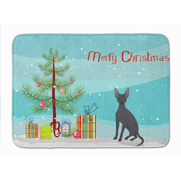 Peruvian Hairless Dog Christmas Tree Machine Washable Memory Foam Mat
