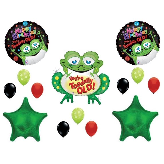 Toadally Old Frog Birthday Party Balloons Decoration Supplies Over The Hill 50th