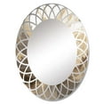 thumbnail image 2 of DESIGN ART Designart "White and Gold Aqua Symphony" Abstract Modern Wall Mirror 20in.x30in., 2 of 4