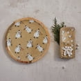 thumbnail image 2 of Creative Co-Op Enameled Mango Wood Tray with 2 Sections and Snowman Pattern Design, Multicolor, 2 of 4