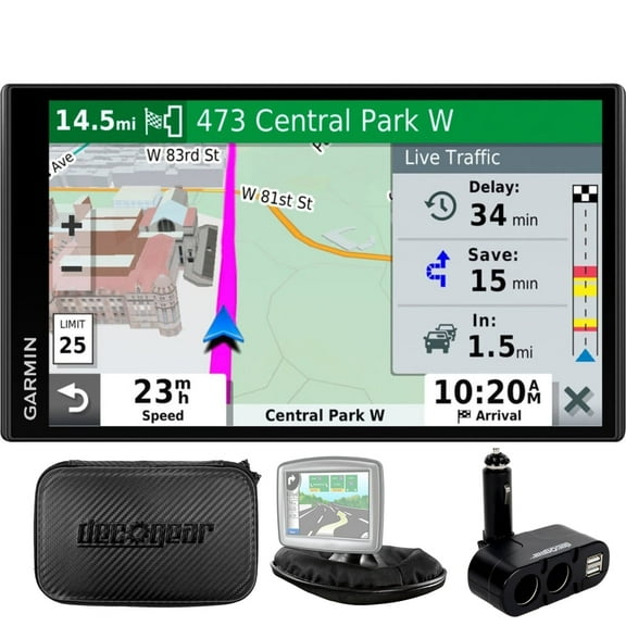 Restored Drivesmart 65T GPS Navigator + Universal Bundle + Case, Car Socket (Refurbished)