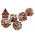 thumbnail image 2 of Dados de metal poliédricos de aleación de zinc perfecl 7 piezas para accesorios de Casino RPG Party Estilo 4, 2 of 8