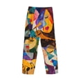 thumbnail image 3 of Lsque Abstract Musical Faces Print Men's Pajama Pants, Lounge Pant - Comfortable Home Wear,Elastic Waistband, Stylish Design-Small, 3 of 9