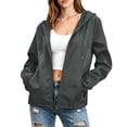 thumbnail image 6 of Turilly Women Solid Rain Jacket Outdoor Plus Size Waterproof Hooded Raincoat Windproof, 6 of 6