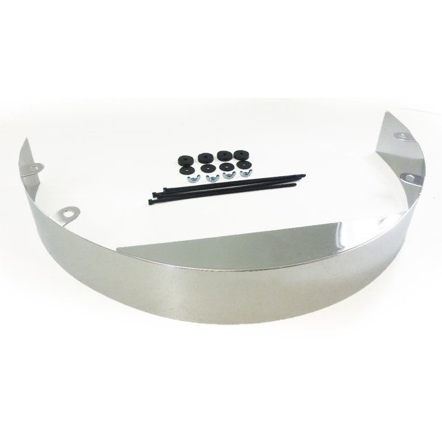 RPC Racing Power Company R9453 Cooling Fan Shroud 3 Inches x 20 Inches; With Chrome Plated Steel Shroud/ Mounting Hardware