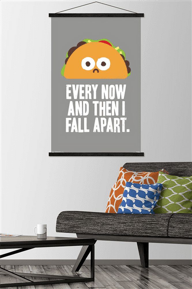 DaVid Olenick - Taco Fail Wall Poster with Wooden Magnetic Frame, 22.375" x 34"