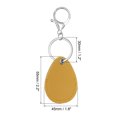thumbnail image 2 of Uxcell Leather Key Fob, 4 Pack PU Leather Key Fobs Key Chain Holder for ID Key Cards, Yellow, 2 of 6
